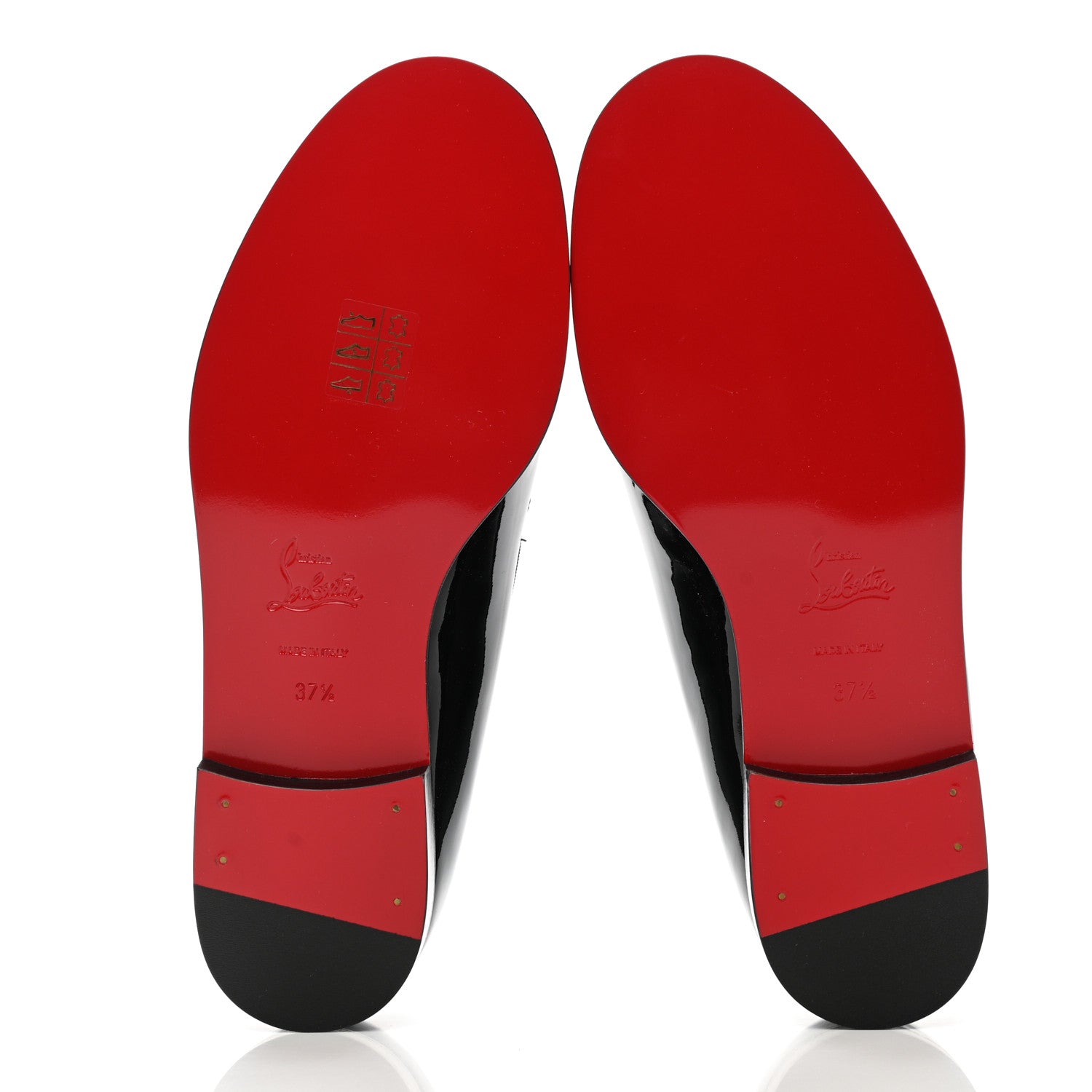 Christian Louboutin Pony Hair Patent Womens Laperouza Loafers 37.5 Black 5 of 10