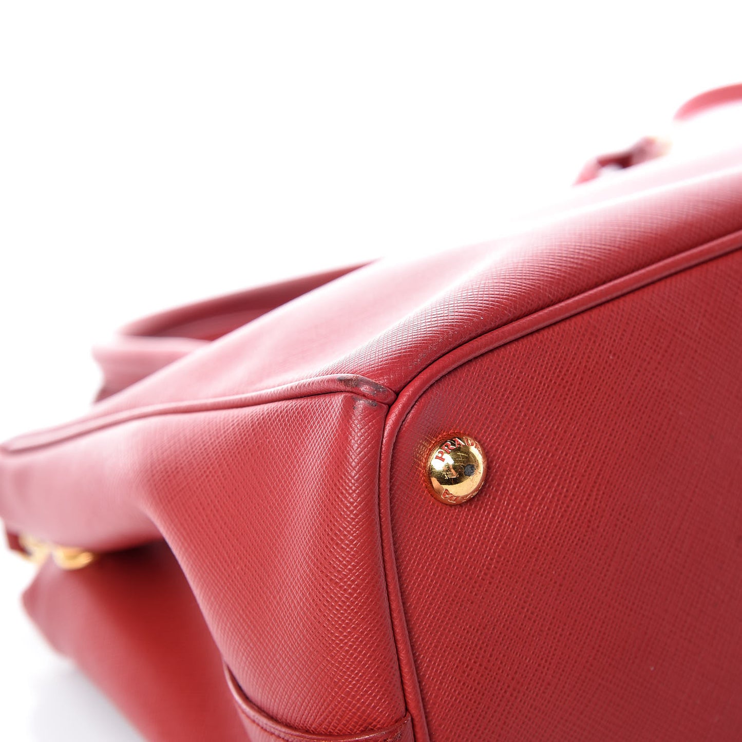 Saffiano Small Galleria Double Zip Tote Fuoco