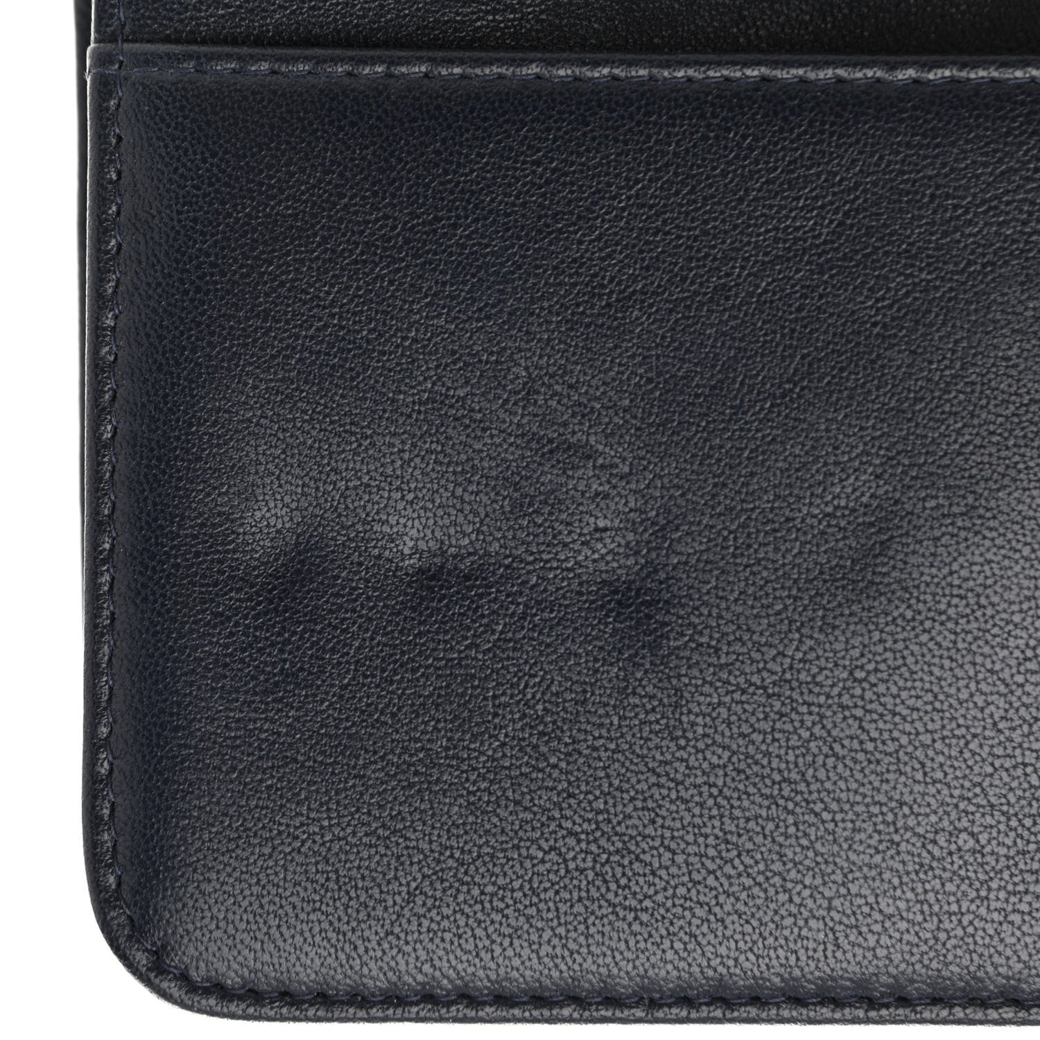 Chanel Sheepskin Quilted Mademoiselle Vintage Wallet On Chain WOC Navy 12 of 13