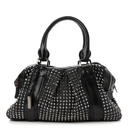Burberry Prorsum Calfskin Studded Knight Satchel Black 1 of 13