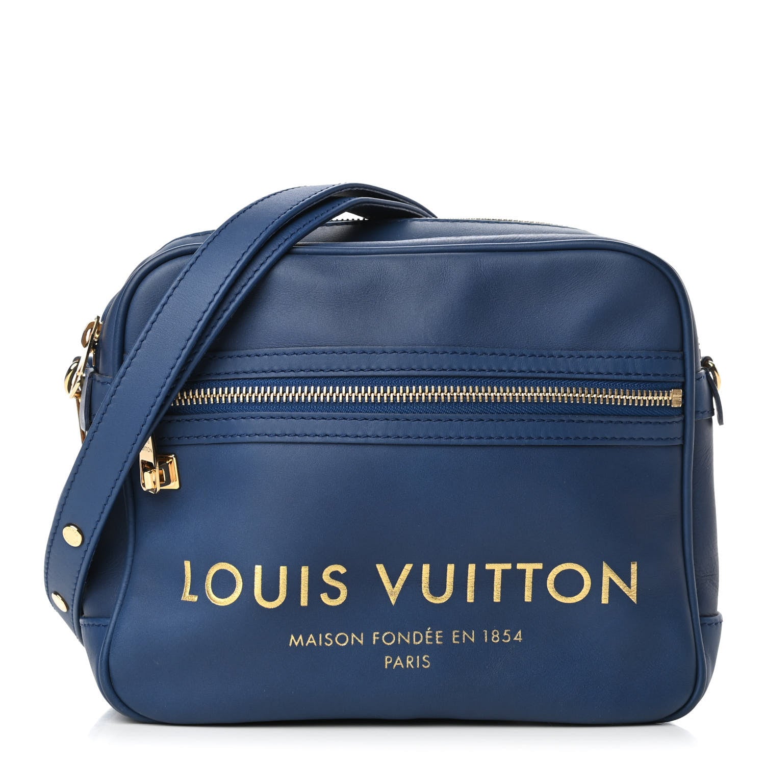 Louis Vuitton Supple Calfskin Paname Take Off Flight Bag Blue 1 of 4