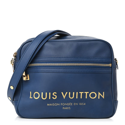 Louis Vuitton Supple Calfskin Paname Take Off Flight Bag Blue 1 of 4