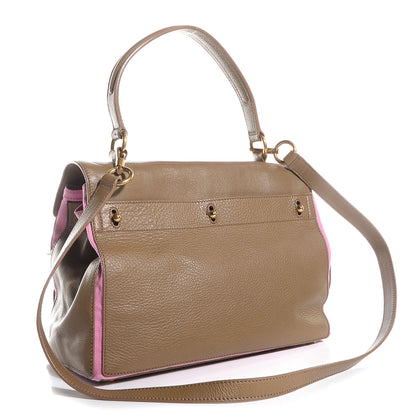 Saint Laurent Calfskin Canvas Medium Muse Two Taupe Pink 3 of 9
