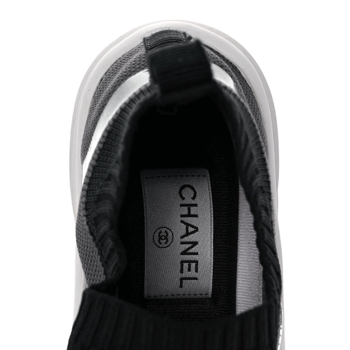 Mesh Suede Fabric Womens CC Sneakers 39 Grey White Black
