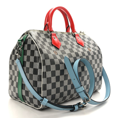 Louis Vuitton Damier Speedy Bandouliere 30 Black White 3 of 10