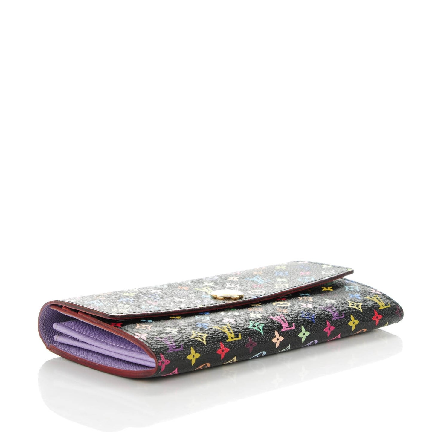 Monogram Multicolor Sarah Wallet Black Violet