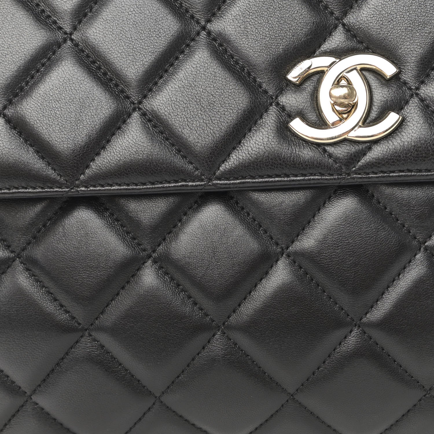 Chanel Lambskin Quilted Large Trendy CC Dual Handle Flap Bag Black 8 of 14