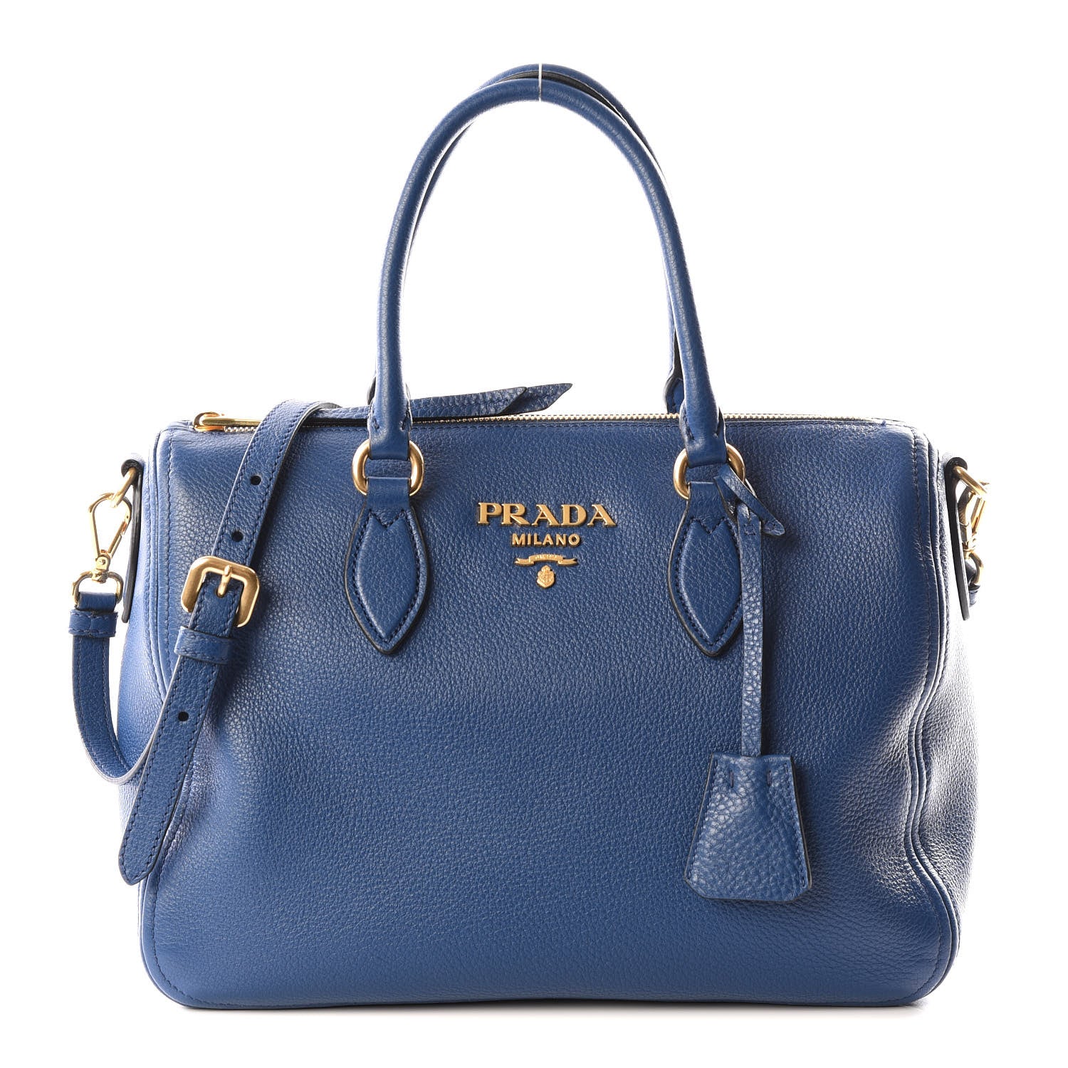 Prada Vitello Phenix Satchel Bluette 1 of 10