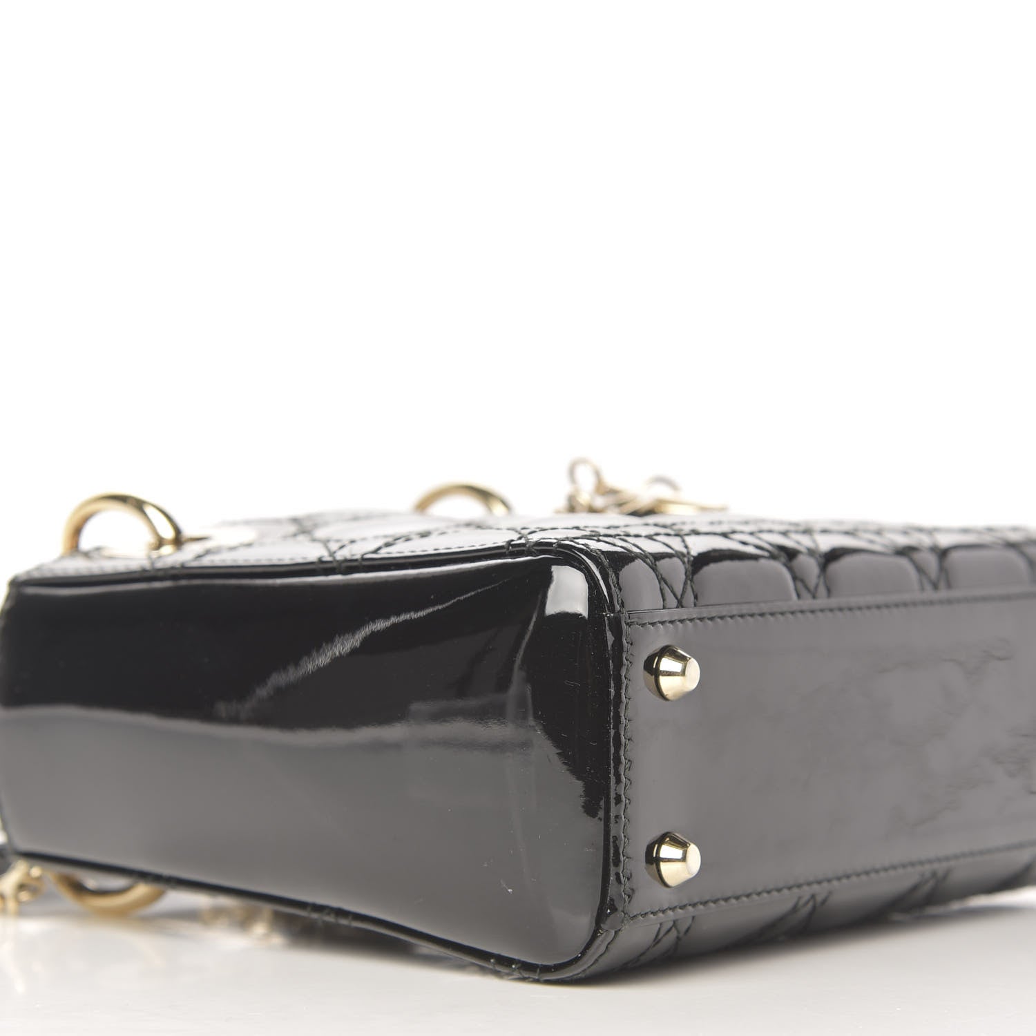 Christian Dior Patent Cannage Mini Lady Dior Black 6 of 9