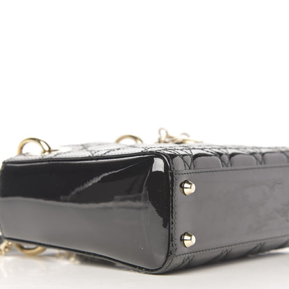 Christian Dior Patent Cannage Mini Lady Dior Black 6 of 9