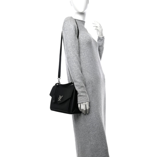 Soft Calfskin My Lockme Top Handle Black