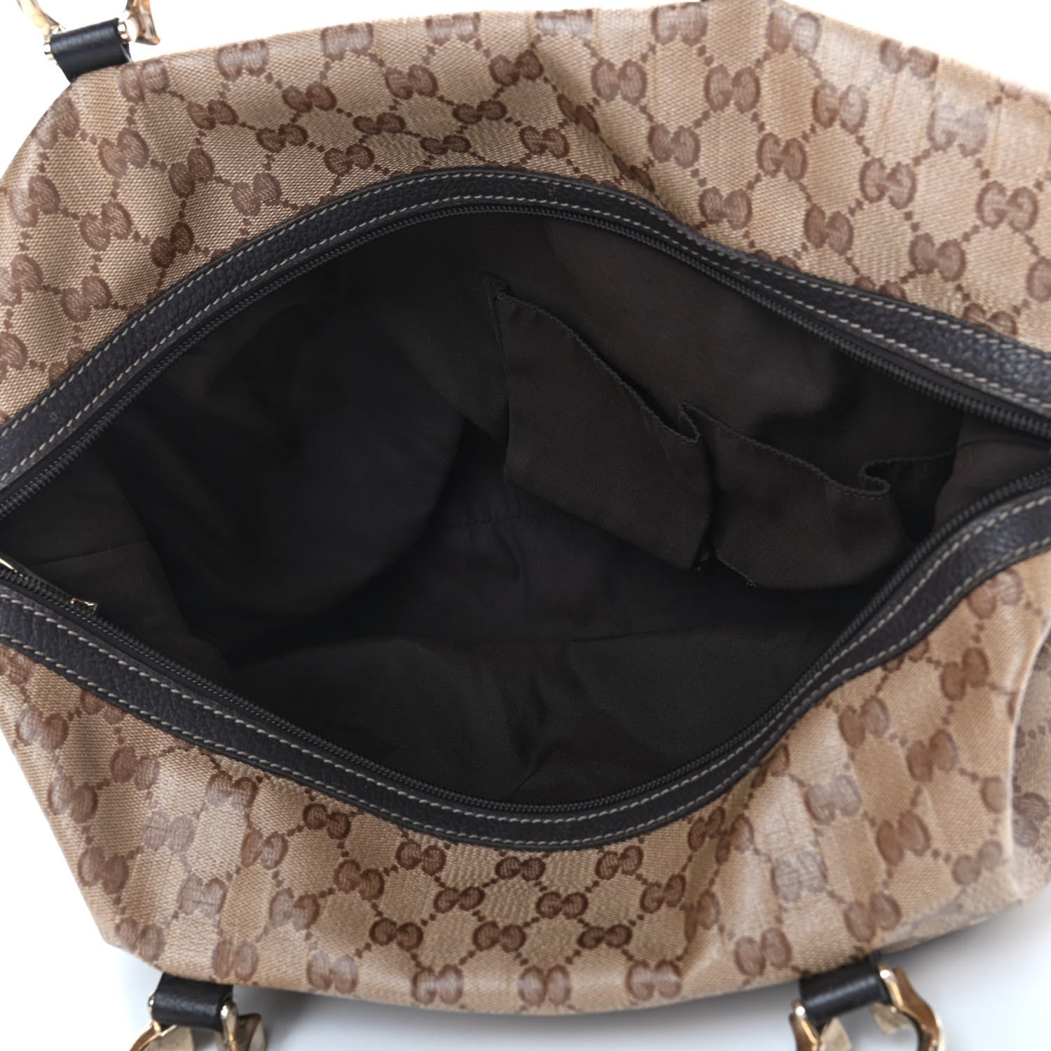 Gucci Crystal Monogram Large Horsebit Nail Boston Brown 4 of 6