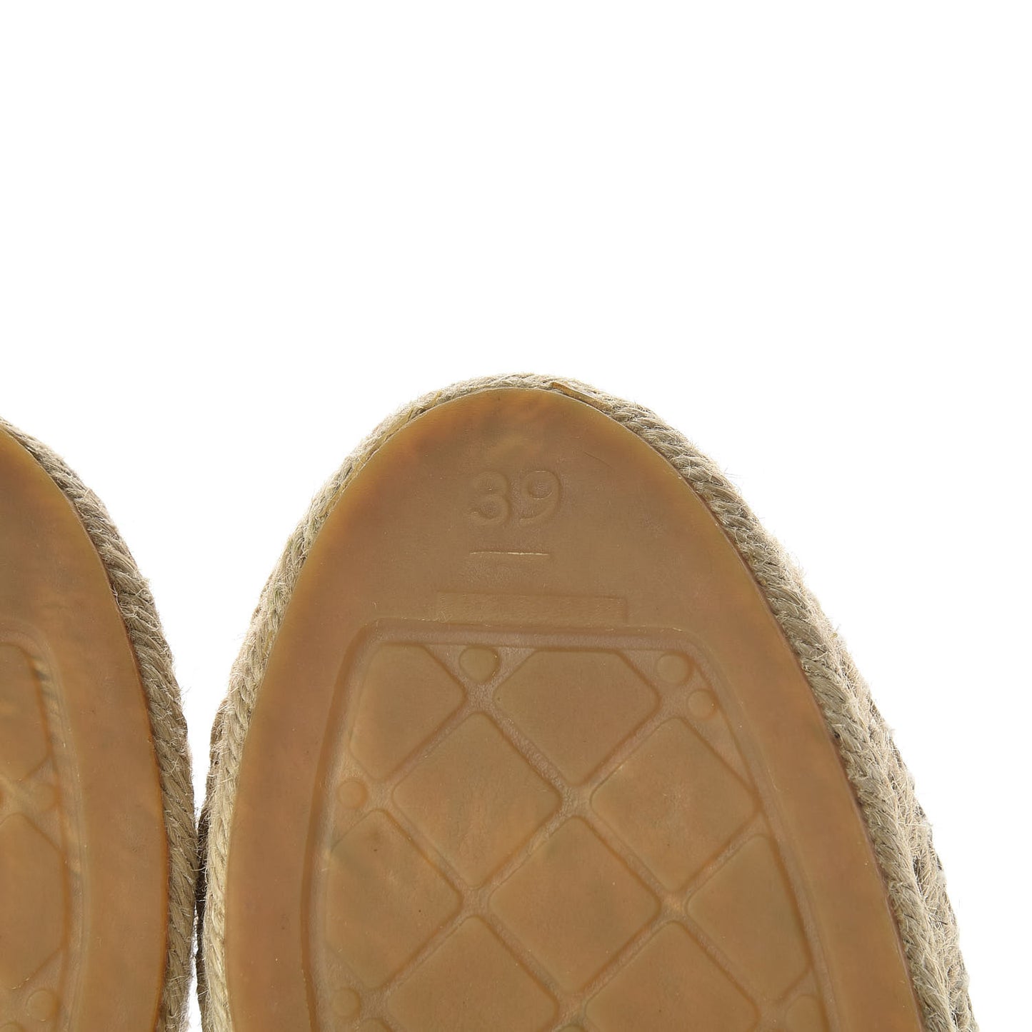 Lambskin Quilted CC Espadrilles 39 Beige