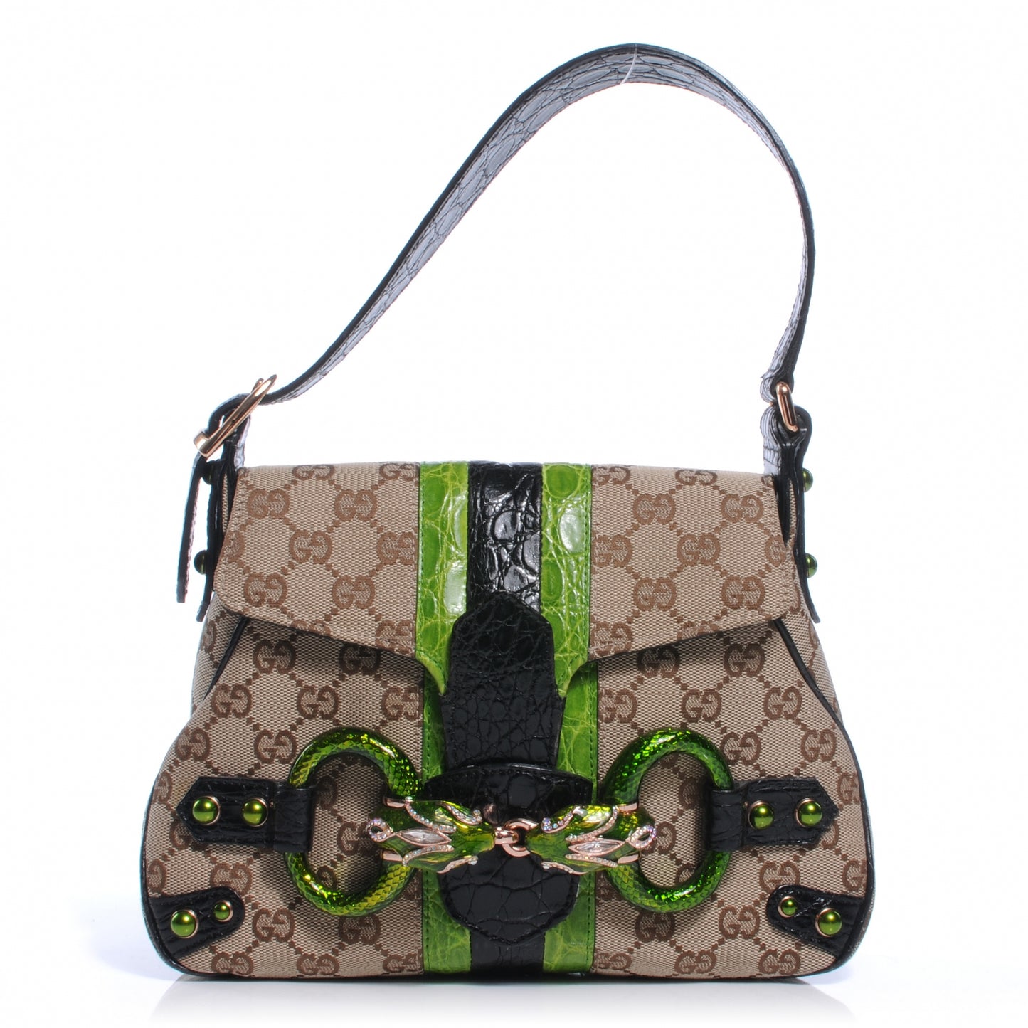 Monogram Crocodile Web Tom Ford Dragon Flap Bag