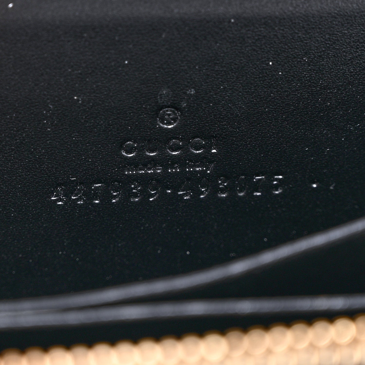 Gucci Guccissima Zip Around Card Case Black 6 of 9