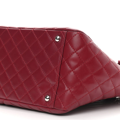 Chanel Lambskin Chevron Quilted Shoulder Bag Burgundy 10 of 10