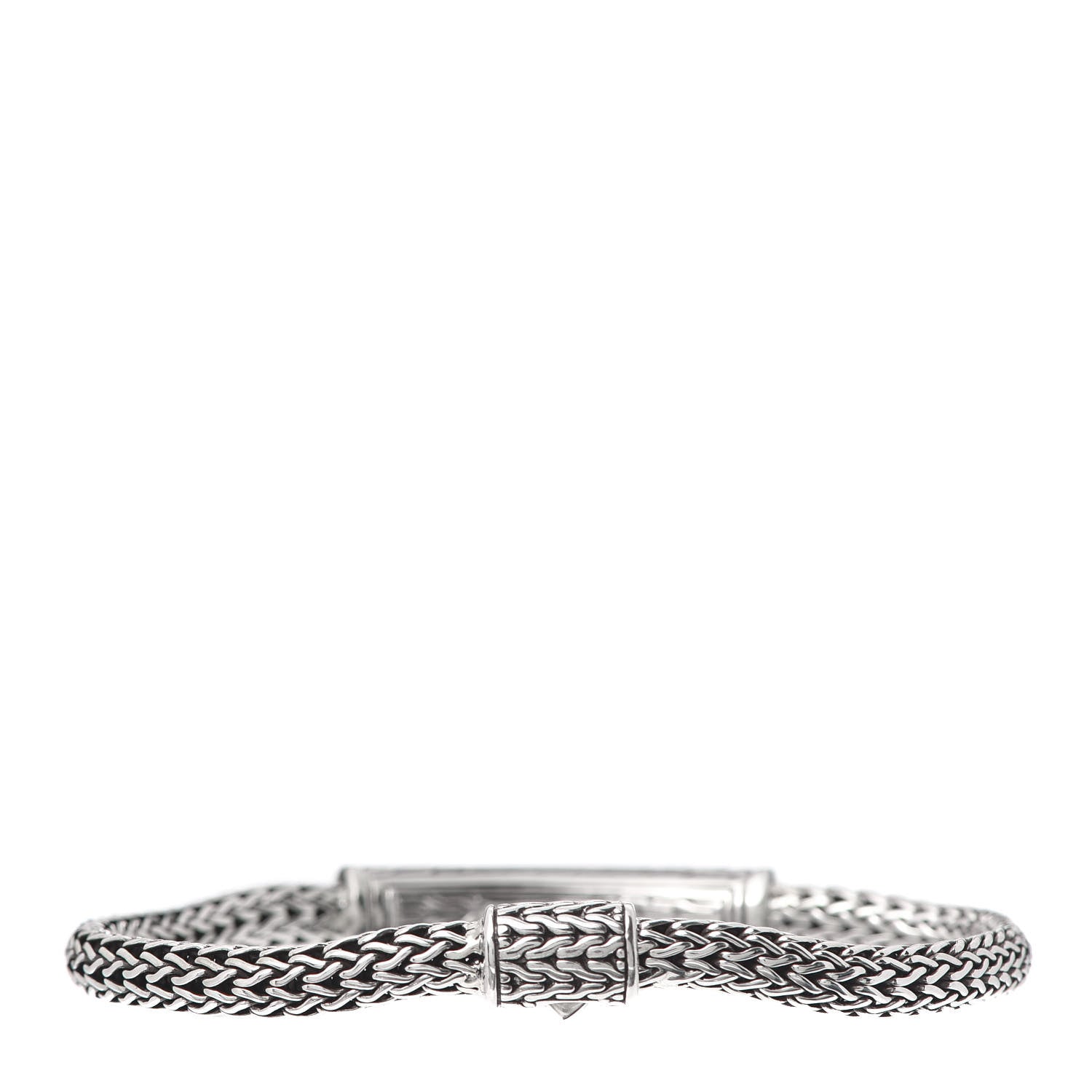 John Hardy Sterling Silver Green Gemstone 5mm Station Classic Chain Bracelet 3 of 5