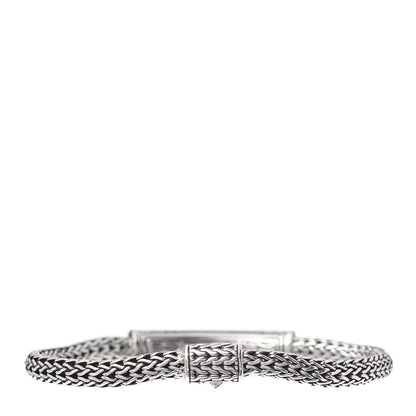 John Hardy Sterling Silver Green Gemstone 5mm Station Classic Chain Bracelet 3 of 5