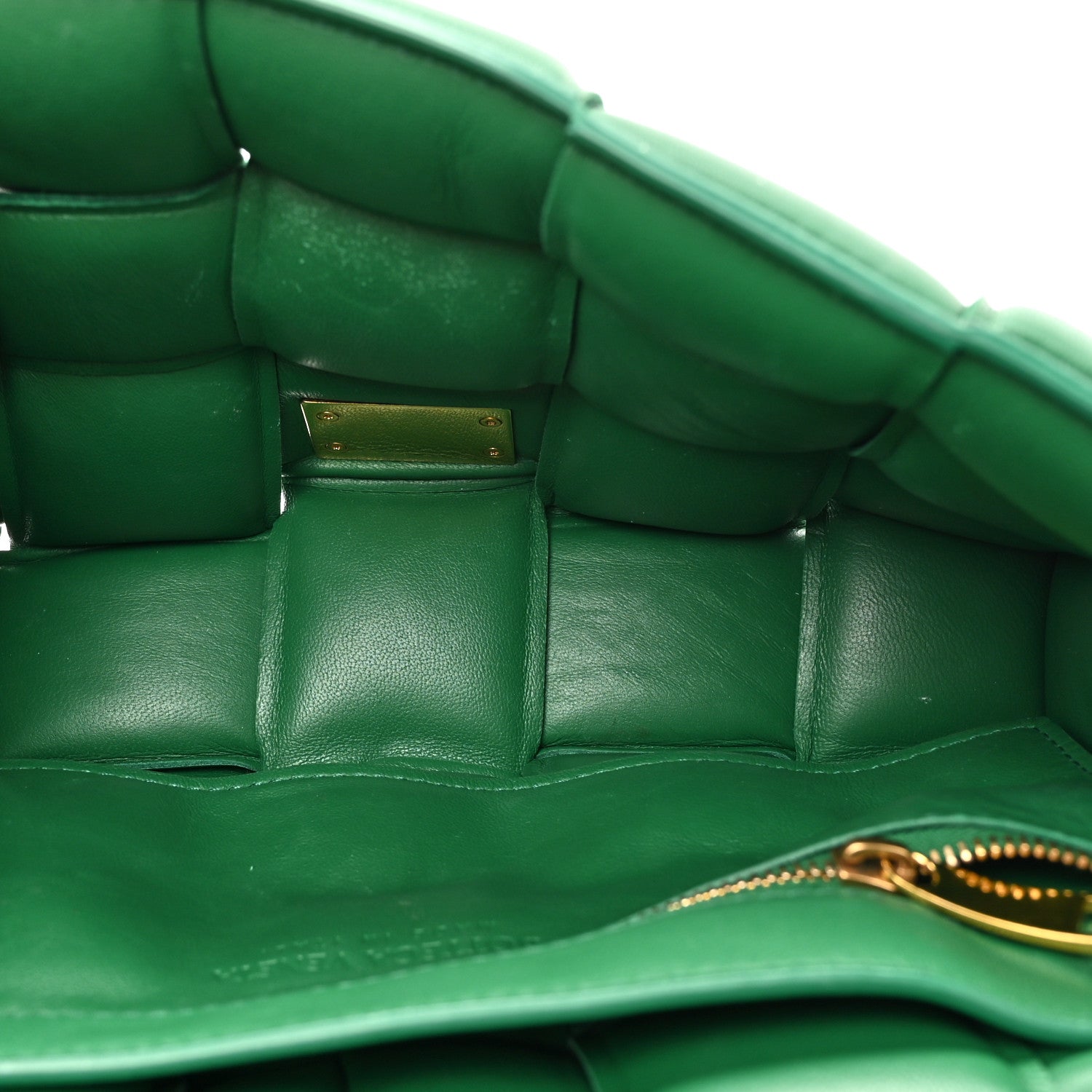 Bottega Veneta Lambskin Maxi Intreccio Padded Chain Cassette Crossbody Bag Racing Green 5 of 15