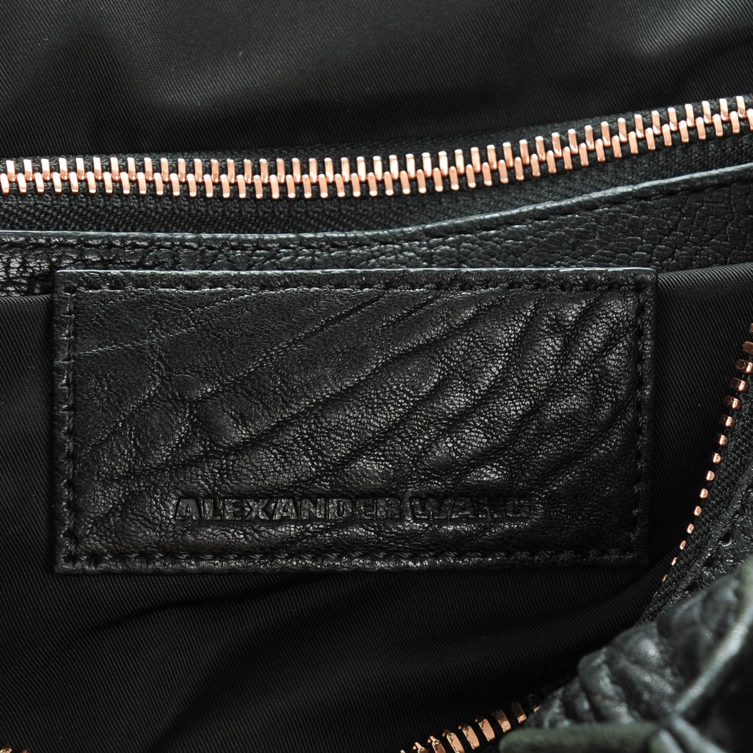 Alexander Wang Pebbled Lambskin Rockie Black Rose Gold Hardware 6 of 8