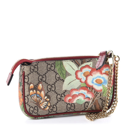Gucci GG Supreme Monogram Tian Mini Chain Bag Beige Multicolor Red 3 of 7