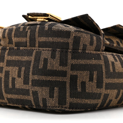 Fendi Fabric Jacquard FF 1974 Multipocket Baguette Tobacco Moro 8 of 9