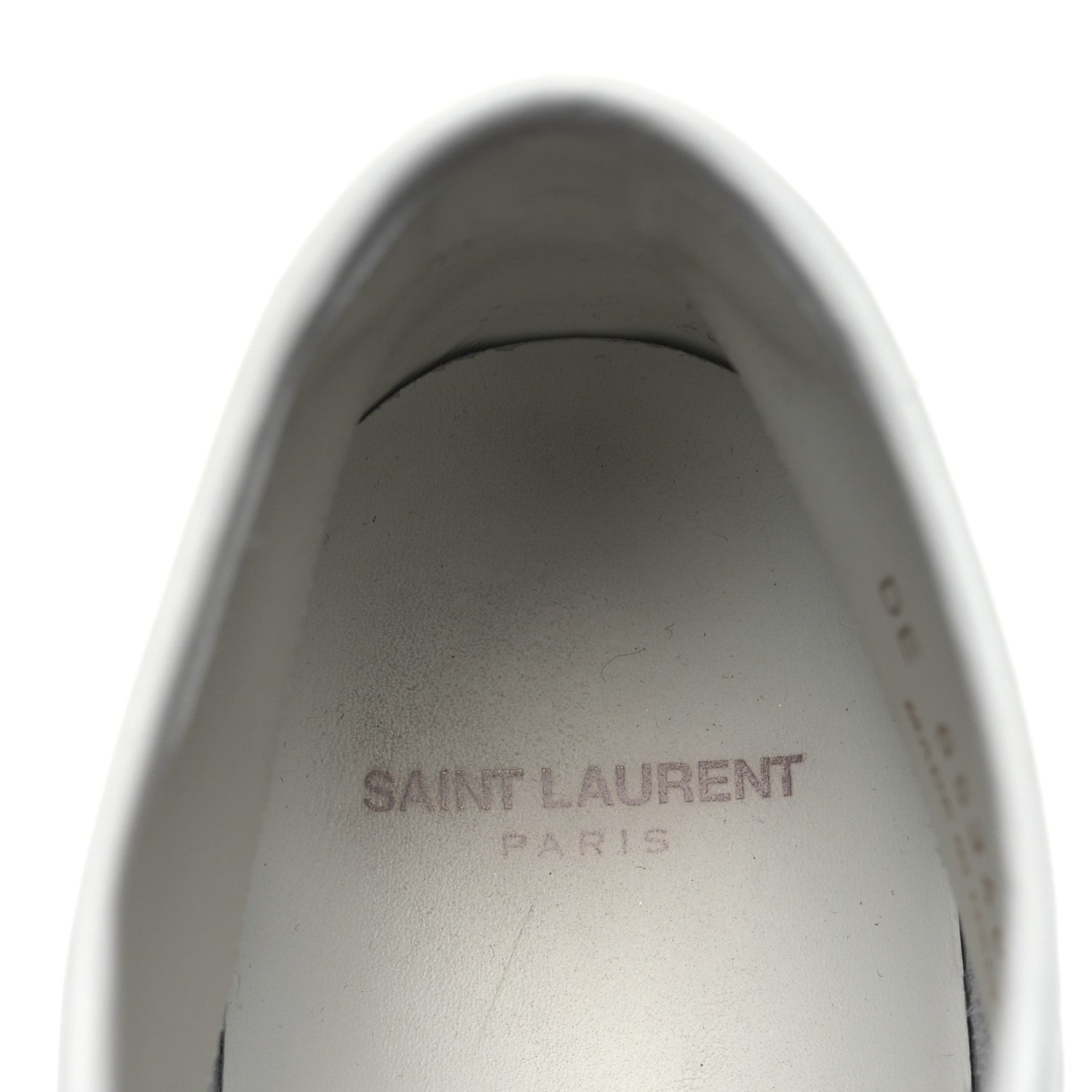 Saint Laurent Calfskin Womens Court Classic SL/39 Mid Top Sneakers Blanc Bebe 39.5 Blanc Bebe Rose 9 of 14