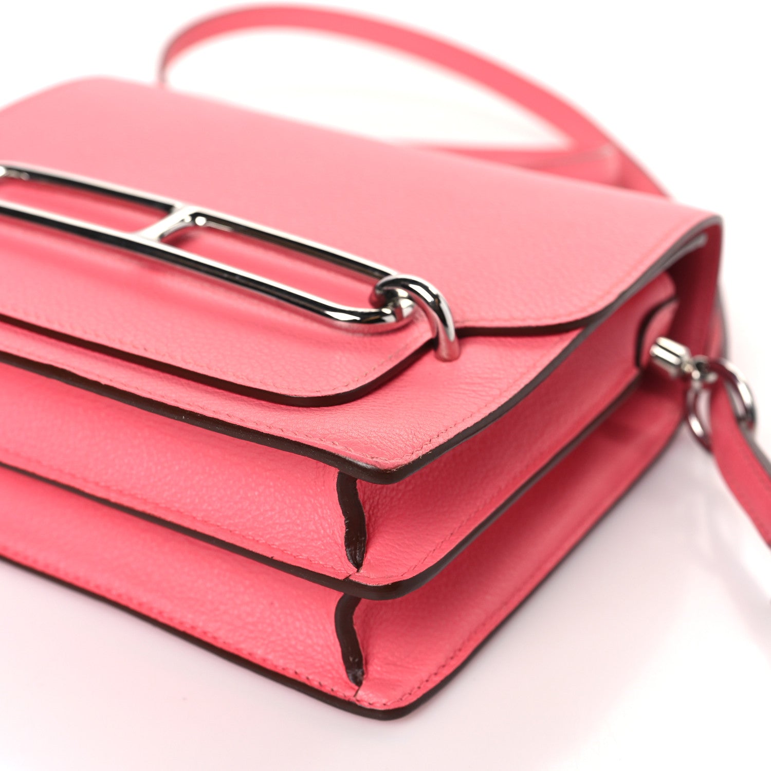 Hermes Evercolor Mini Sac Roulis Rose Azalee 9 of 9