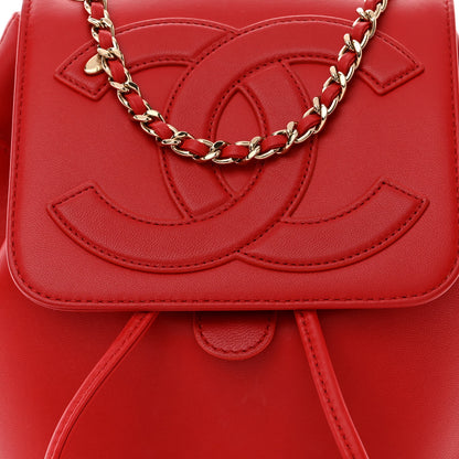 Chanel Lambskin CC Mania Backpack Red 8 of 10