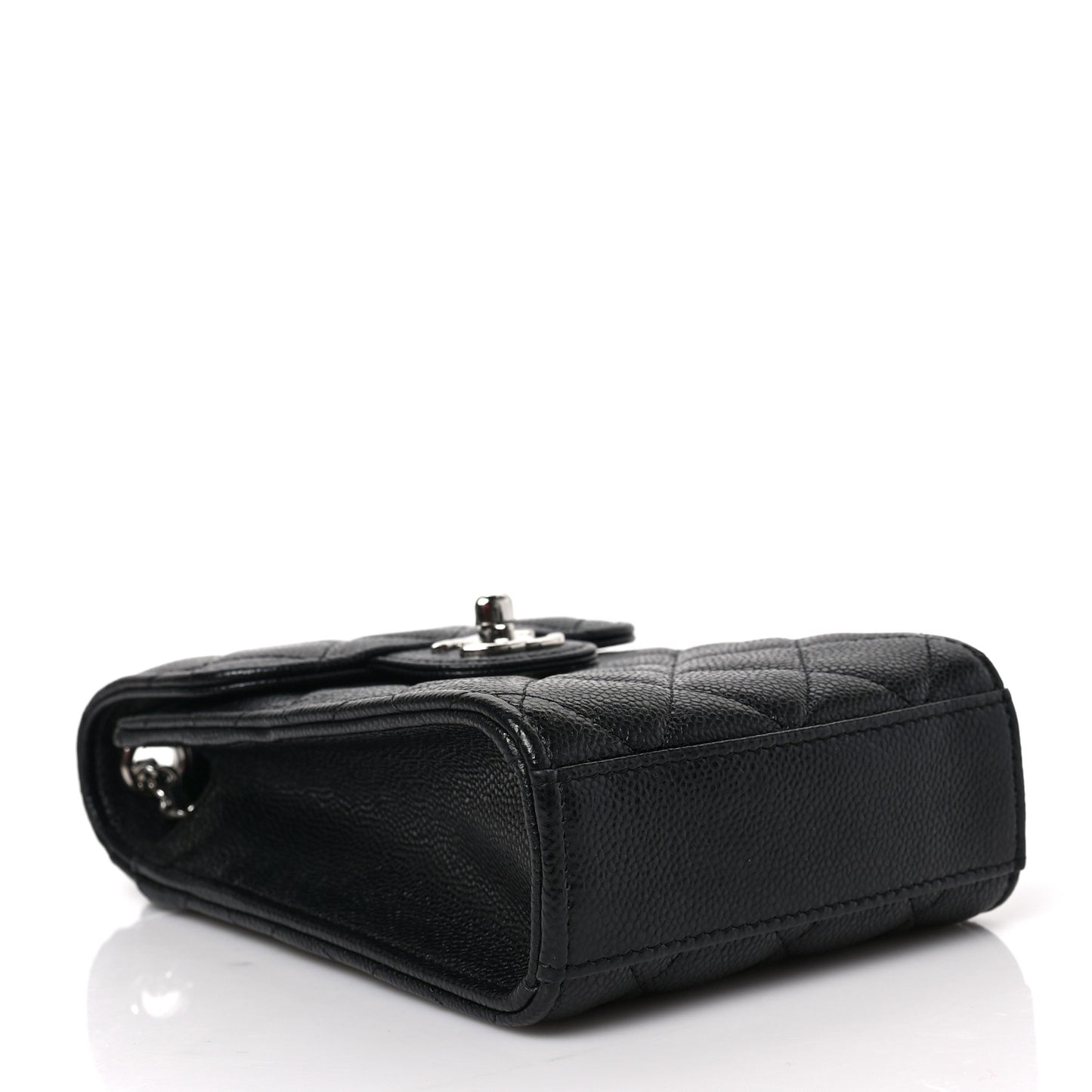 Caviar Quilted Classic Phone Holder Black