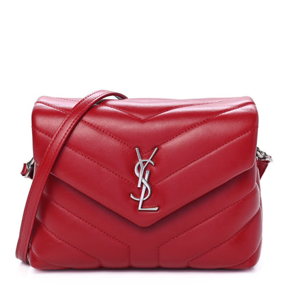 Saint Laurent Calfskin Y Quilted Monogram Toy Loulou Crossbody Bag New Lipstick 1 of 9