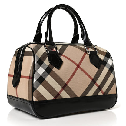 Burberry Nova Check Bowling Bag Black 3 of 12