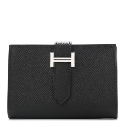 Hermes Epsom Mini Bearn Wallet Black 1 of 7