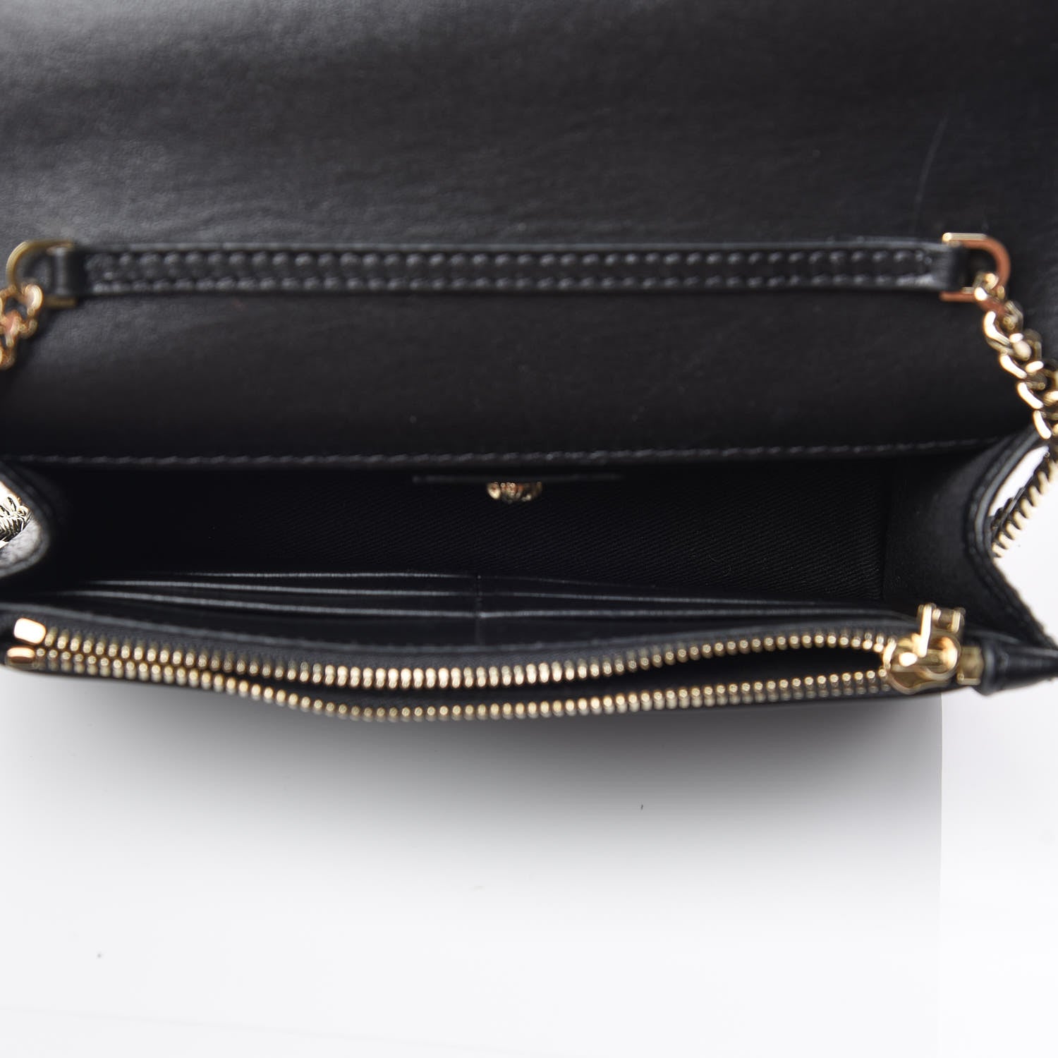 Versace Grained Calfskin Palazzo Chain Evening Bag Black 7 of 10