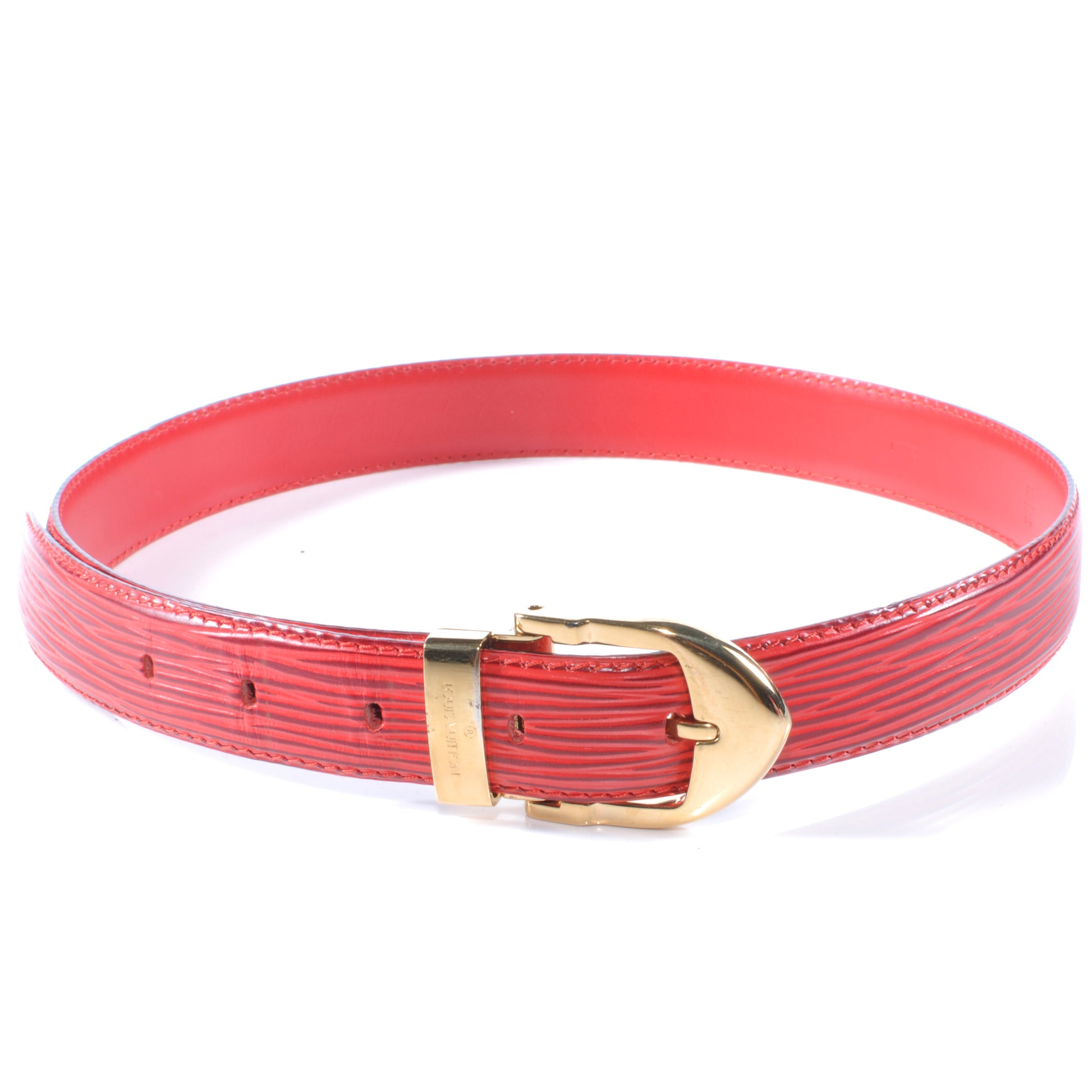 Louis Vuitton Epi Classique Belt Red 85 34 1 of 6