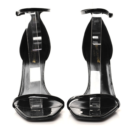 Saint Laurent Patent Calfskin Opyum 110 Sandals 40 Black Gold 2 of 8