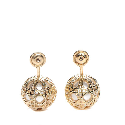 Christian Dior Pearl Secret Cannage Mise En Dior Tribales Earrings Gold 4 of 5