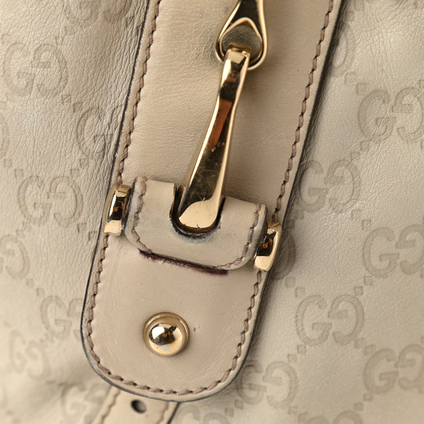 Guccissima Small Pelham Shoulder Bag Off White