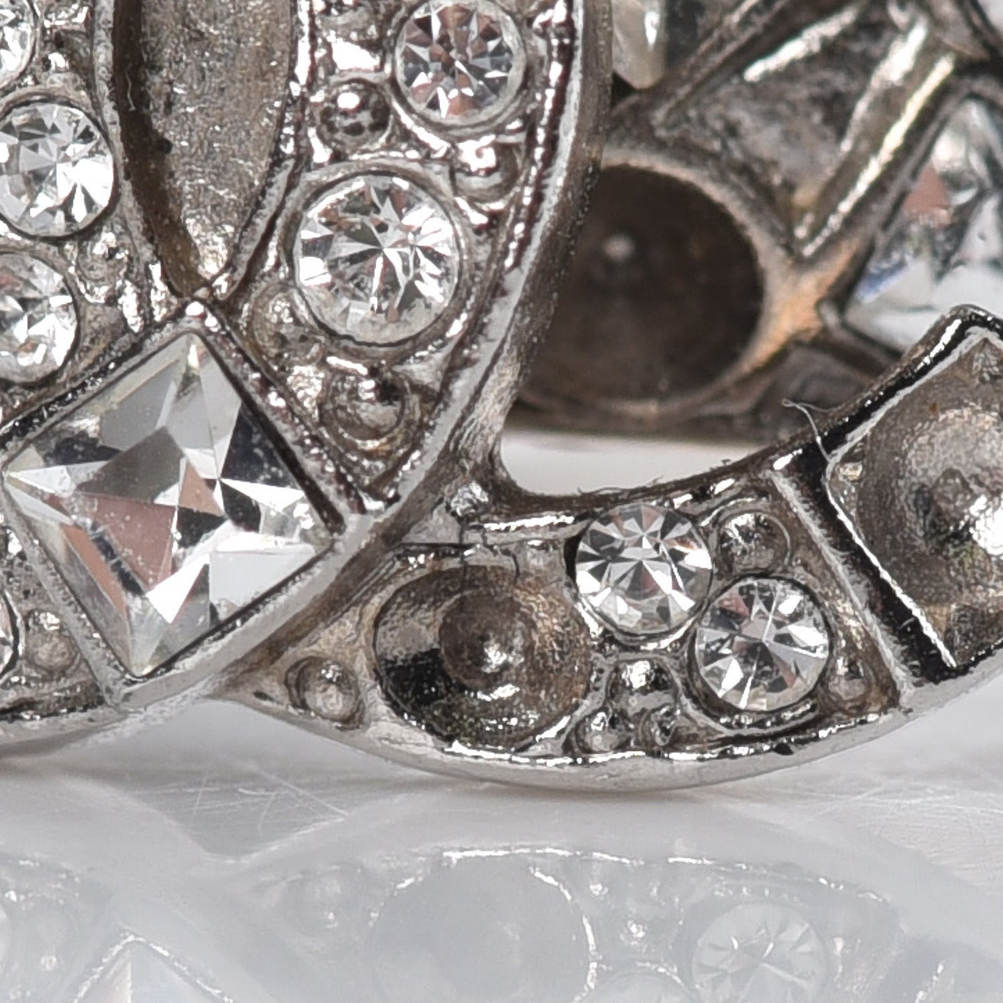 Crystal CC Ring 5.25 Silver