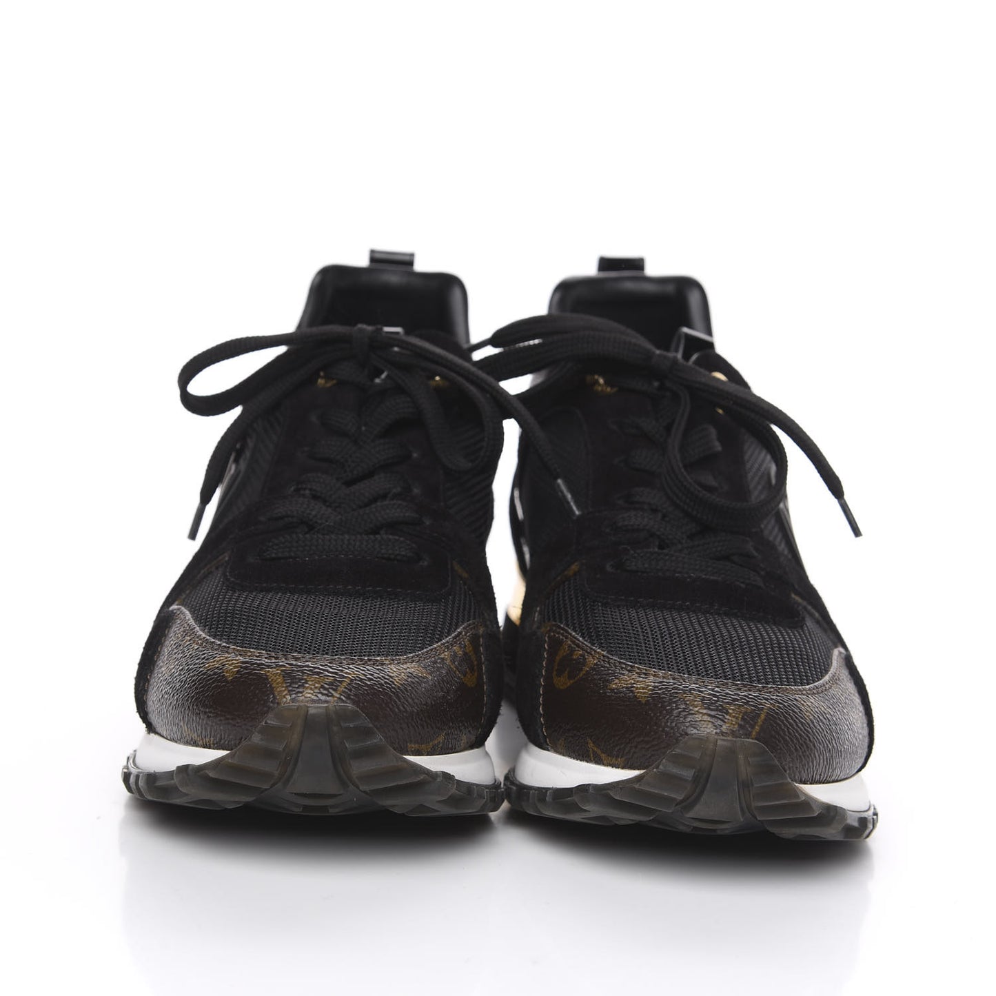 Suede Monogram Run Away Sneakers 39 Black