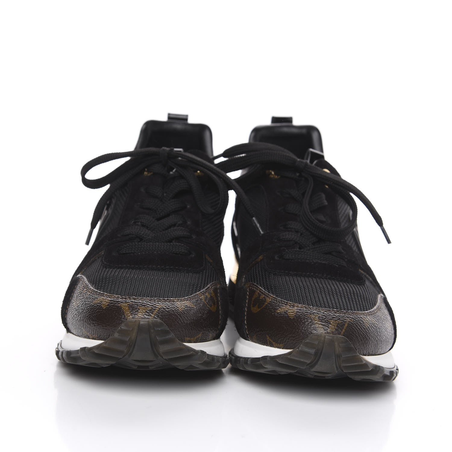Louis Vuitton Suede Monogram Run Away Sneakers 39 Black 2 of 8