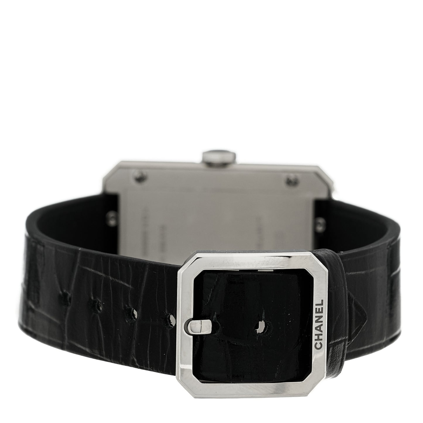 Stainless Steel Alligator 26mm Boy-Friend Tweed Quartz Watch Black