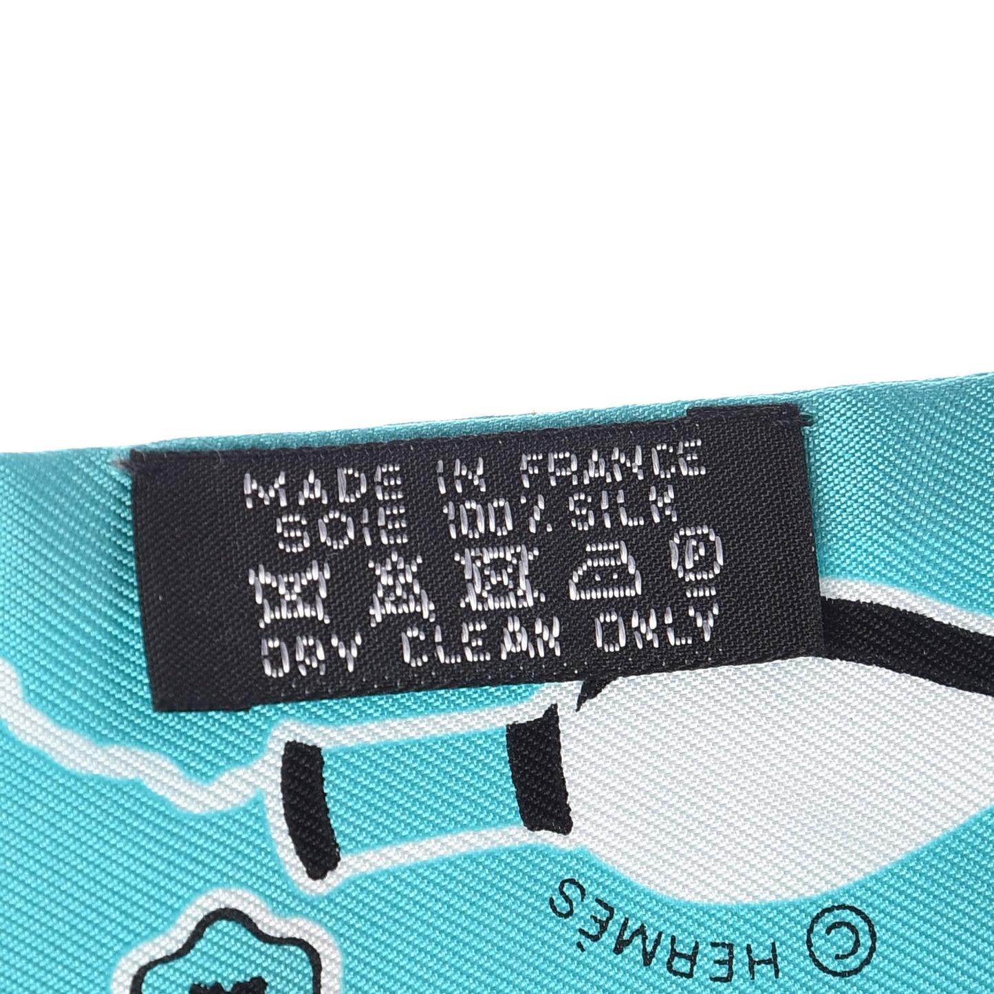Silk Les Flacons Bandana Twilly Kaki Turquoise Blanc