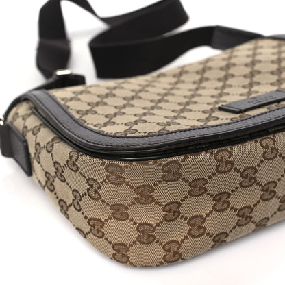Gucci Monogram Flap Messenger Bag Beige Dark Brown 8 of 9