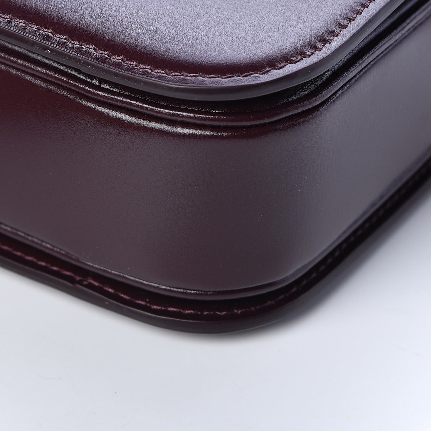 Shiny Calfskin Medium Triomphe Burgundy