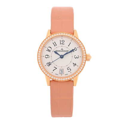 Jaeger-LeCoultre 18K Red Gold Alligator Diamond Bezel 27.5mm Rendez-Vous Automatic Watch Silver Q3512520 1 of 4
