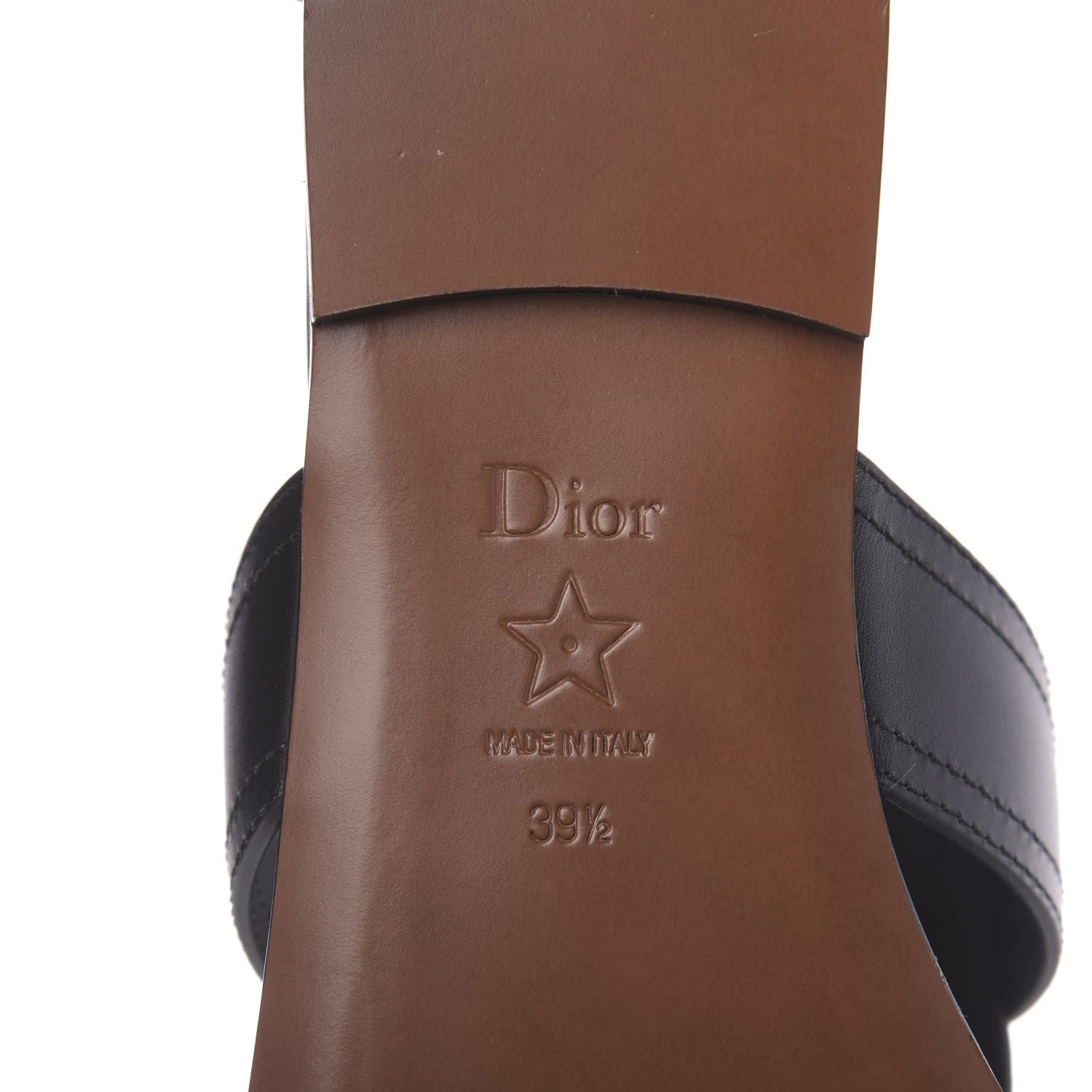 Christian Dior Calfskin 30 Montaigne Thong Sandals 39.5 Black 8 of 9