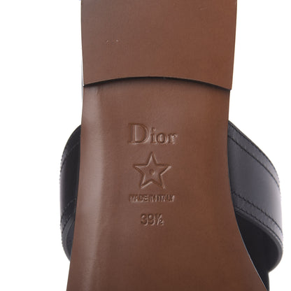 Christian Dior Calfskin 30 Montaigne Thong Sandals 39.5 Black 8 of 9