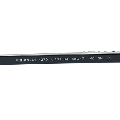 Chanel Square Frame Sequin Sunglasses 4270 Black 6 of 10