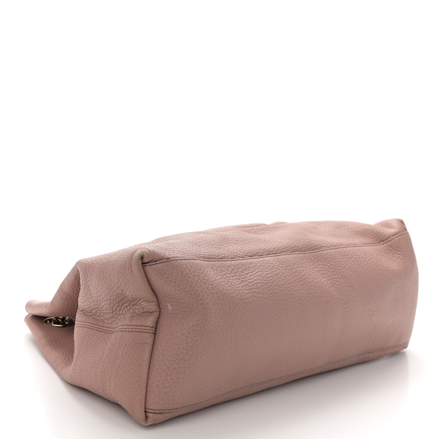 Pebbled Calfskin Medium Soho Chain Shoulder Bag Antique Rose